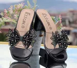 Women's Black Transparent Strap Sandals - Available at AfnoBazar Nepal