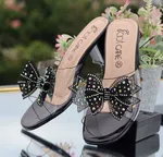 Women's Black Transparent Strap Sandals - Available at AfnoBazar Nepal