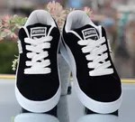 Men's Black and White Suede Sneakers - Available at AfnoBazar Nepal