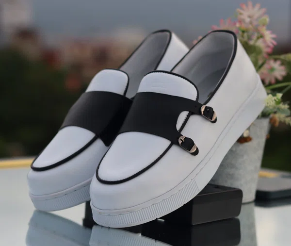 Men's Buckle Strap Slip-On Loafers - Available at AfnoBazar Nepal