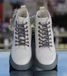 Korean Style Women's Elevated Sneakers - White - Available at AfnoBazar Nepal
