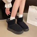 Women's Fur-Lined Suede Winter Boots - Black and Camel - Available at AfnoBazar Nepal