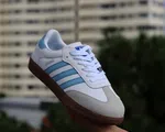 Women's Leather Retro Low-Top Sneakers - Black and Blue - Available at AfnoBazar Nepal