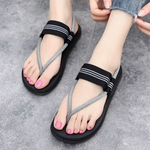 Women's Elastic Strap Slip-On Sandals - Available at AfnoBazar Nepal