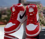Women's High-Top Sneakers - Red, White and Black - Available at AfnoBazar Nepal