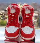 Women's High-Top Sneakers - Red, White and Black - Available at AfnoBazar Nepal