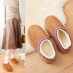 Women's Fur-Lined Indoor Slippers - Camel - Available at AfnoBazar Nepal