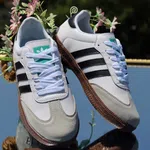 Women's Retro Three-Stripe Sneakers with Brown Sole - White and Black - Available at AfnoBazar Nepal