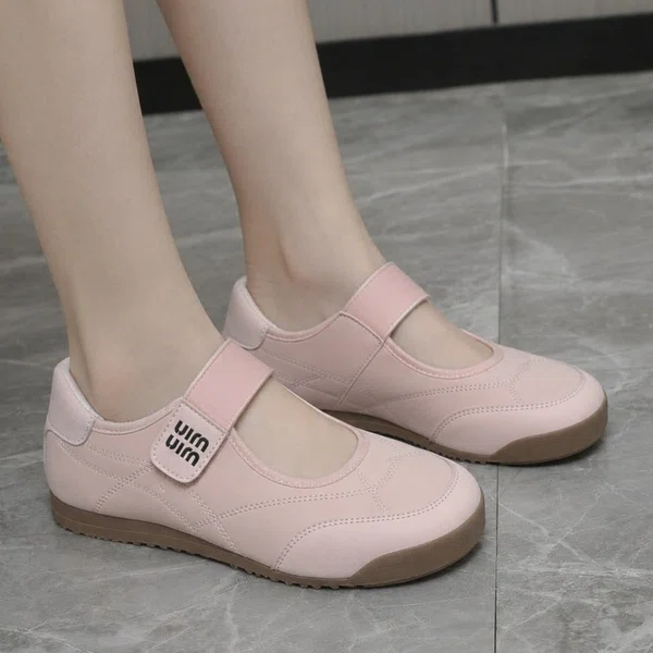 Women's Korean Style Sneakers - Off White and Pink - Available at AfnoBazar Nepal