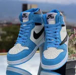 Women's High-Top Sneakers - Sky Blue, White and Black - Available at AfnoBazar Nepal