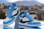 Women's High-Top Sneakers - Sky Blue, White and Black - Available at AfnoBazar Nepal