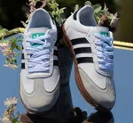 Men's Retro Low-Top Leather Sneakers - White and Black - Available at AfnoBazar Nepal