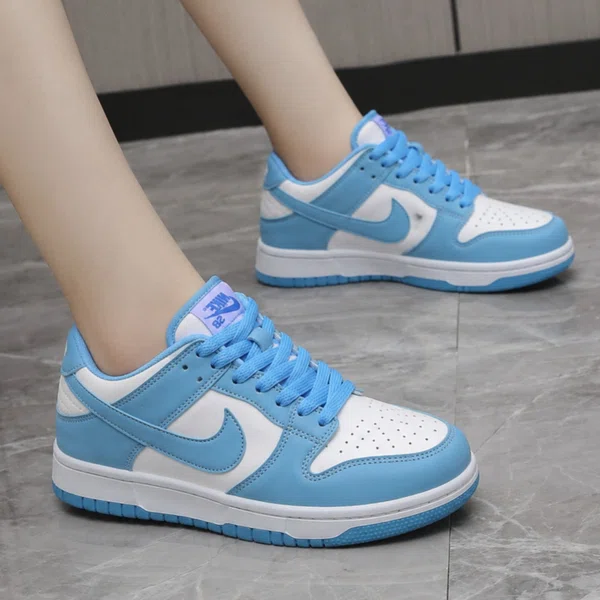 Women's Low-Top Sneakers - Sky Blue and White - Available at AfnoBazar Nepal