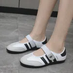 Women's Korean Style Velcro Mary Jane Sneakers - Black - Available at AfnoBazar Nepal