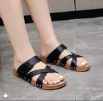 Women's EVA Leather Flat Sandals - Available at AfnoBazar Nepal