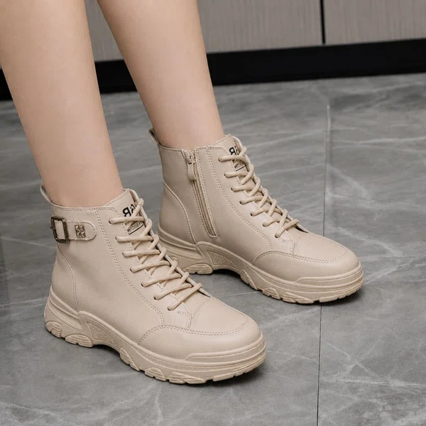 Women's Korean Style Sneakers - Khaki - Available at AfnoBazar Nepal