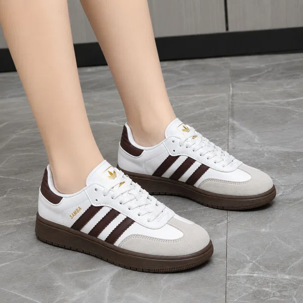 Women's Lightweight Lace-Up Sneakers - Brown - Available at AfnoBazar Nepal