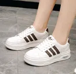 Women's Korean Style Sneakers with Lace-Up Closure - Black, Blue and Brown - Available at AfnoBazar Nepal