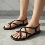 Women's Cross Strap Flat Sandals - Available at AfnoBazar Nepal