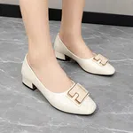 Women's Buckle Block Heel Pumps - Available at AfnoBazar Nepal