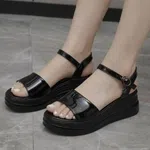 Women's Platform Peep Toe Buckle Heel Sandals - Available at AfnoBazar Nepal