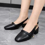 Women's Slingback Block Heel Pumps - Available at AfnoBazar Nepal