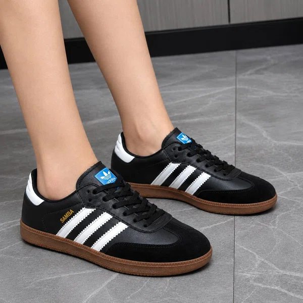 Women's Black and White Stripe Low-Top Sneakers - Available at AfnoBazar Nepal