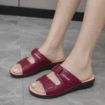 Women's Maroon Orthopedic Arch Support Sandals with Adjustable Strap - Available at AfnoBazar Nepal