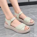 Women's Wide Strap Platform Sandals - Black, Cream, Green and Ivory - Available at AfnoBazar Nepal