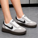 Women's White and Black Low-Top Sneakers - Available at AfnoBazar Nepal