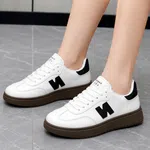 Women's White and Black Retro Low-Top Sneakers - Available at AfnoBazar Nepal