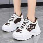 Women's Korean Style Chunky Heel Sneakers - Blue, Black and White - Available at AfnoBazar Nepal