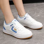 Women's Korean Style White and Sky Blue Low-Top Sneakers - Available at AfnoBazar Nepal