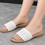 Women's Quilted Platform Slides - Black and White - Available at AfnoBazar Nepal