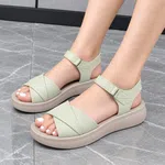 Women's Wide Strap Platform Sandals - Green - Available at AfnoBazar Nepal