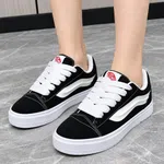 Women's Black and White Low-Top Sneakers - Available at AfnoBazar Nepal