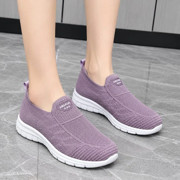 Women's Lavender Slip-On Sneakers - Available at AfnoBazar Nepal