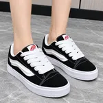 Women's Black and White Low-Top Sneakers - Available at AfnoBazar Nepal