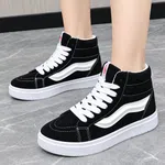 Women's Black and White High-Top Platform Sneakers - Available at AfnoBazar Nepal