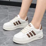 Women's Korean Style Striped Platform Sneakers - Brown, Black and Blue - Available at AfnoBazar Nepal