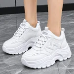 Women's Korean Style Chunky Heel Sneakers - Blue, Black and White - Available at AfnoBazar Nepal