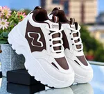 Women's Korean Style Heel Sneakers - Brown - Available at AfnoBazar Nepal