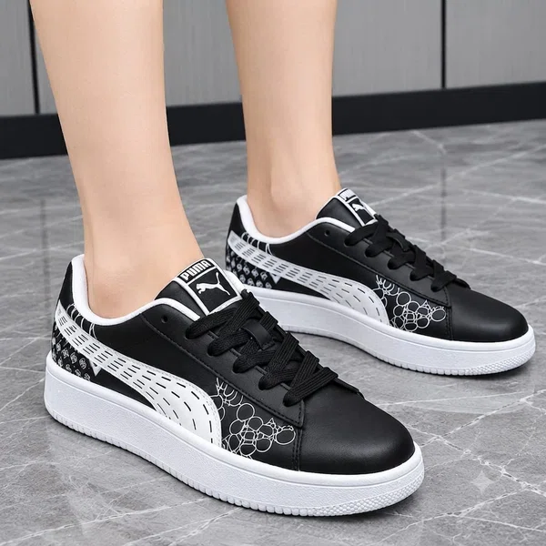 Women's Korean Style Sneakers - Black, Blue, Brown and White - Available at AfnoBazar Nepal