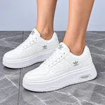 Women's White Platform Sneakers - Available at AfnoBazar Nepal