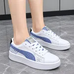 Women's Korean Style Sneakers - Black, Blue, Brown and White - Available at AfnoBazar Nepal