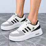 Women's White and Burgundy Platform Sneakers - Black - Available at AfnoBazar Nepal