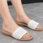 Women's Quilted Platform Slides - Black and White - Available at AfnoBazar Nepal