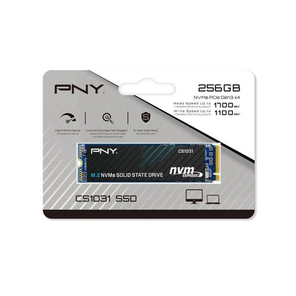 PNY CS1031 256GB M.2 2280 NVMe Gen3 SSD