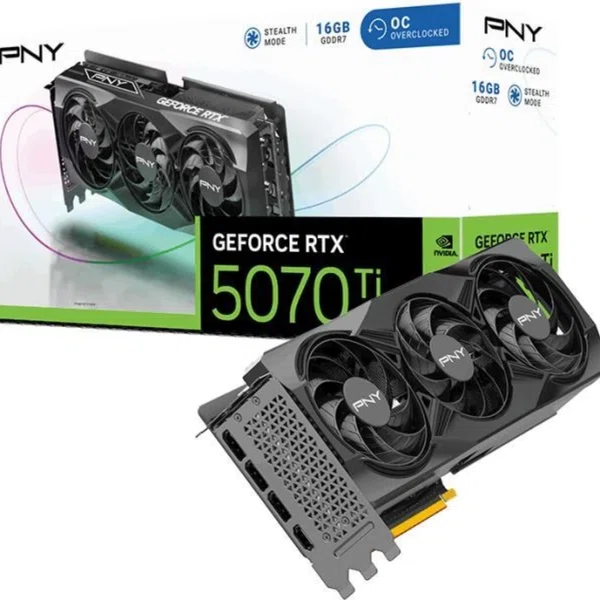 PNY GeForce RTX 5070 Ti 16GB Triple Fan Graphics Card