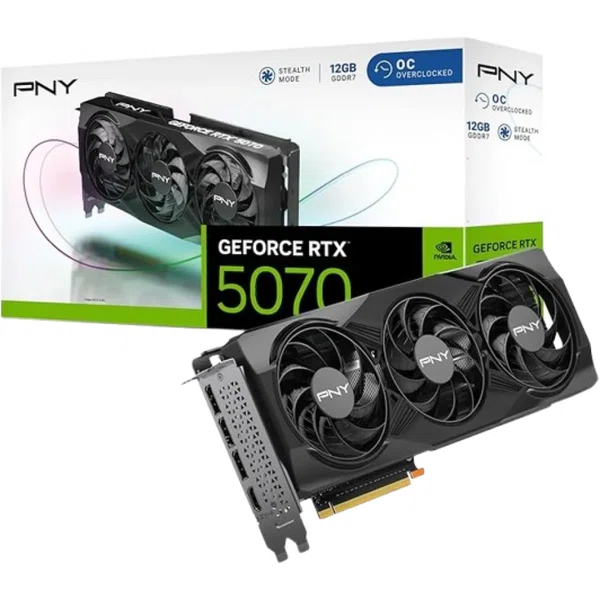 PNY GeForce RTX 5070 12GB Triple Fan OC Graphics Card